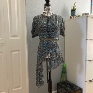 BYRON LARS Beauty Mark Asymmetrical Tunic Top RARE